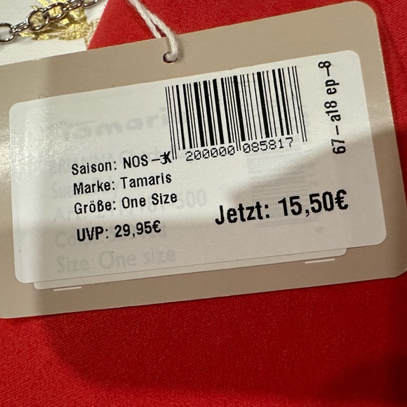 Tamaris Clutch, Red, feels like suede. NWT. - Picture 10 of 14